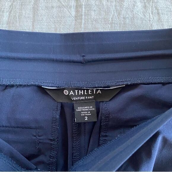 Athleta Venture Pant Jogger City Pants Lightweight Navy Blue 2 - Picture 7 of 10